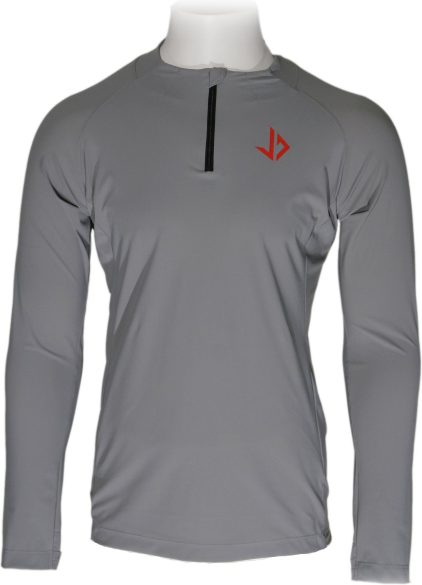 JUSS7 Sportswear - Hardloop Shirt Lange Mouw met Duimgaten - Grijs - XL