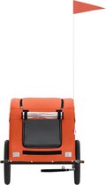vidaXL - Hondenfietstrailer - oxford - stof - en - ijzer - oranje