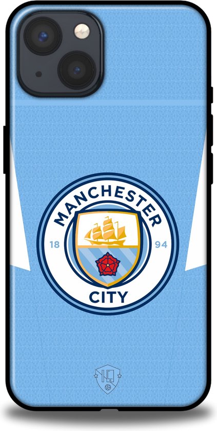 Manchester City telefoonhoesje Apple iPhone 13 Backcover softcase Lichtblauw