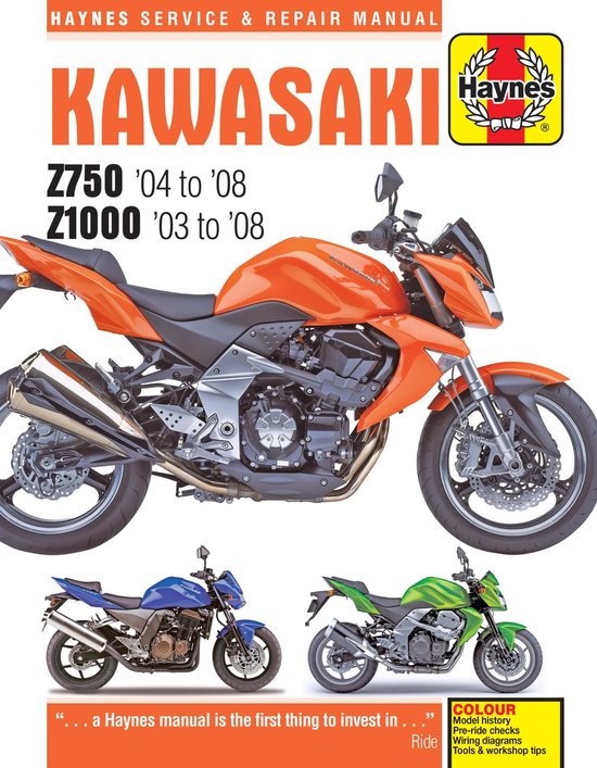 Kawasaki Z750 & Z1000 (03 - 08) Haynes Repair Manual - cover