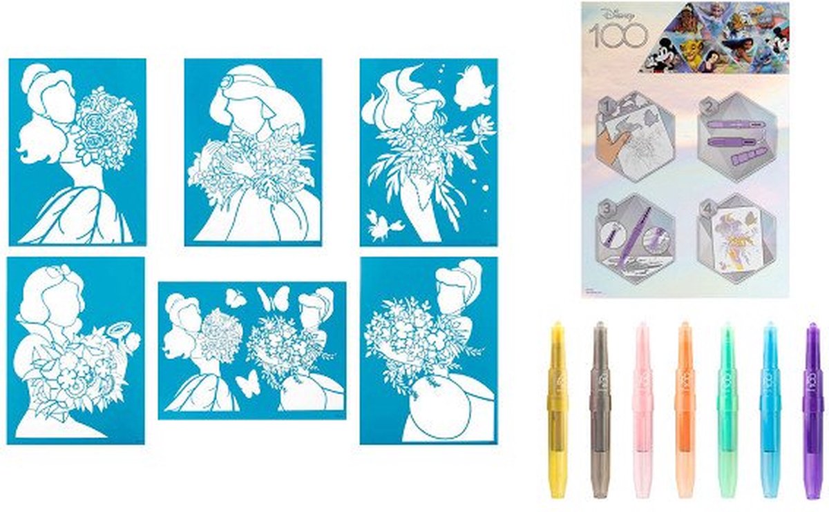 Disney 100 jaar Spray Pennen Set - Blaaspennen