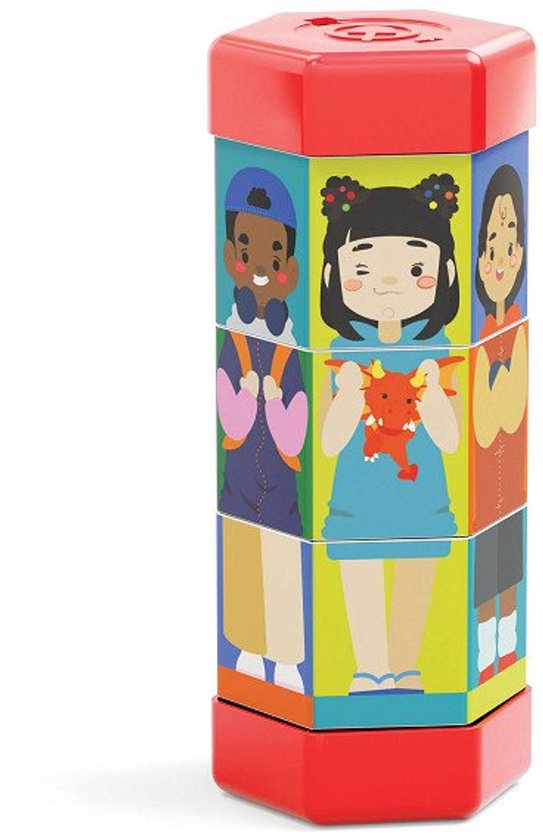 Quercetti Tubo Mix & Match Puzzle Rotatif Enfants et Métiers