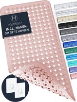 Homerella Antislip badmat 88 x 39 cm, incl. ophanging | BPA-vrij en huidvriendelijk | antislip, schimmelbestendig en machinewasbare douchemat