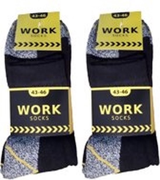 Work werk sokken laag model 10 pak zwart maat 39-42