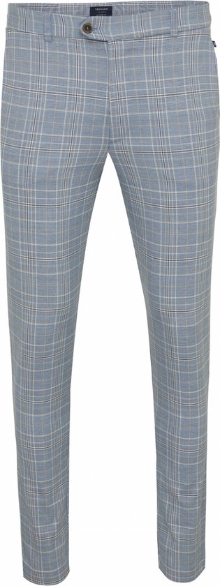 ACERENZA Trouser with subtle check Blue (TRPAHA104 - 800)