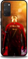 Cristiano Ronaldo telefoonhoesje Samsung Galaxy S20 FE backcover softcase rood geel