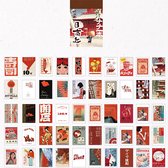 Bullet Journal Stickers - Planner Agenda Stickers - 50 Stuks - Schilderijen - Japanese Art - Scrapbook stickers - Bujo stickers - Stickers volwassenen en kinderen