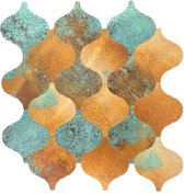 Zelfklevende steenstrip mozaïektegel – Green copper Latern