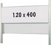 Whiteboard PRO Pennington - 2 in 1 - Emaille staal - Weekplanner - Maandplanner - Jaarplanner - Magnetisch - Wit - 120x400cm