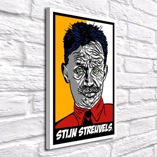 Pop Art Stijn Streuvels - Poster Print - gekaderd - 96 x 66 x 2 cm - Wanddecoratie