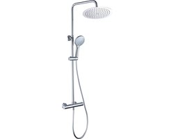 Doucheset Opbouw Compleet - Chroom - Regendouche Rond - Sedal binnenwerk - Thermostaatkraan - RVS, ABS en Messing - 30 cm