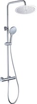 Doucheset Opbouw Compleet - Chroom - Hoge Kwaliteit - Rond - Sedal binnenwerk - Thermostaatkraan - RVS, ABS en Messing - 30 cm