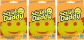 Scrub Daddy Sponge - Jaune - 3 Pièces - Tampons à récurer Sans rayures - Éponge de nettoyage - Éponge à récurer - Éponge Wonder