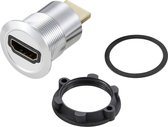 TRU COMPONENTS TC-11980448 HDMI-paneeladapterbus HDMI-bus - HDMI-stekker Zilver Aantal polen: 1 Inhoud: 1 stuk(s)