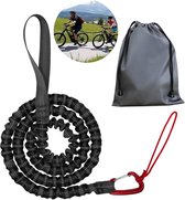 Kinderfietssleepkabel, 3 meter fietssleepband elastisch - draagvermogen 500 lb, elastische herstelsleepband voor kinderfiets of mountainbike