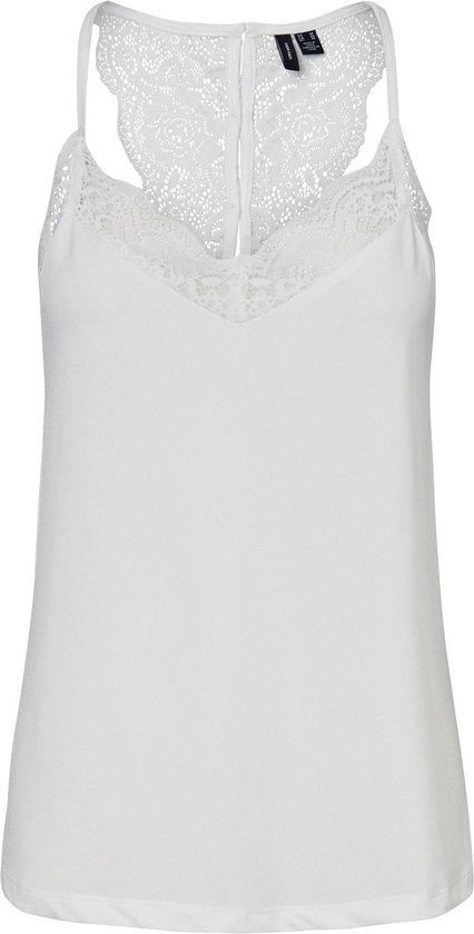 Vero Moda Top Vmana S/l Lace Top Noos 10233213 Snow White Dames Maat - XXL