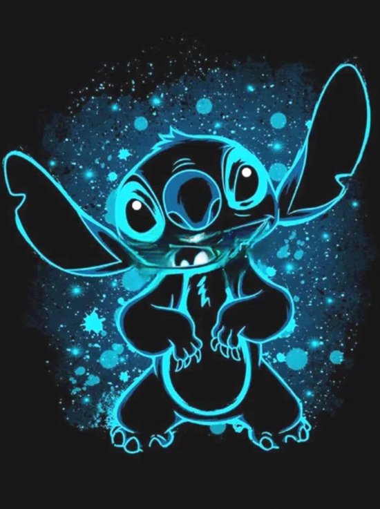 Diamond painting Disney Stitch 30x40 ronde steentjes