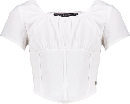 Meisjes blouse - Nika - Bright White