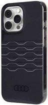 Audi IML Grille Pattern Back Case (MagSafe Compatible) - Geschikt voor Apple iPhone 13 Pro (6.1") - Zwart