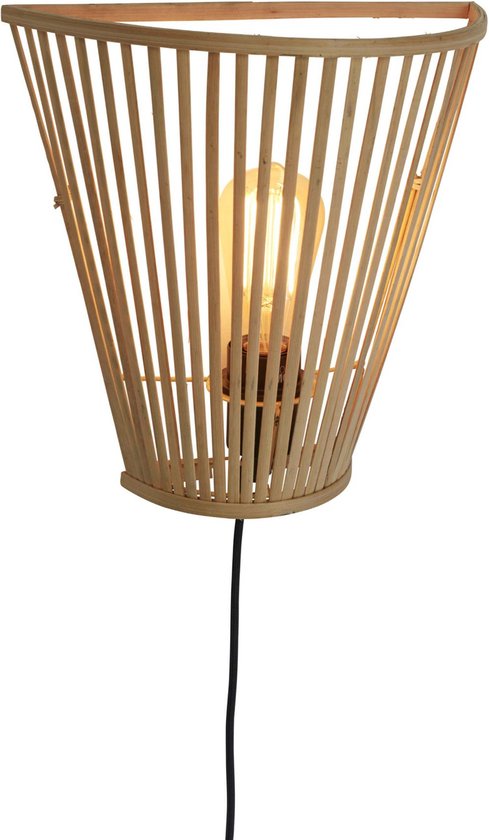 GOOD&MOJO Wandlamp Merapi - Bamboe - 30x15x30cm - Binnen Modern