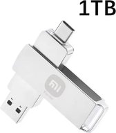 Clé USB 2 en 1 3.0 / 1 To / Flash Drive Type-C Clé mémoire haute vitesse pour téléphone, tablette, PC
