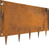 Bordure de bordure en acier corten 106x40cm 4 pièces