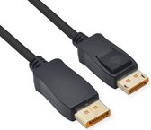 ROLINE DisplayPort-kabel, v2.1, 10K, DP M - M, zwart, 1 m