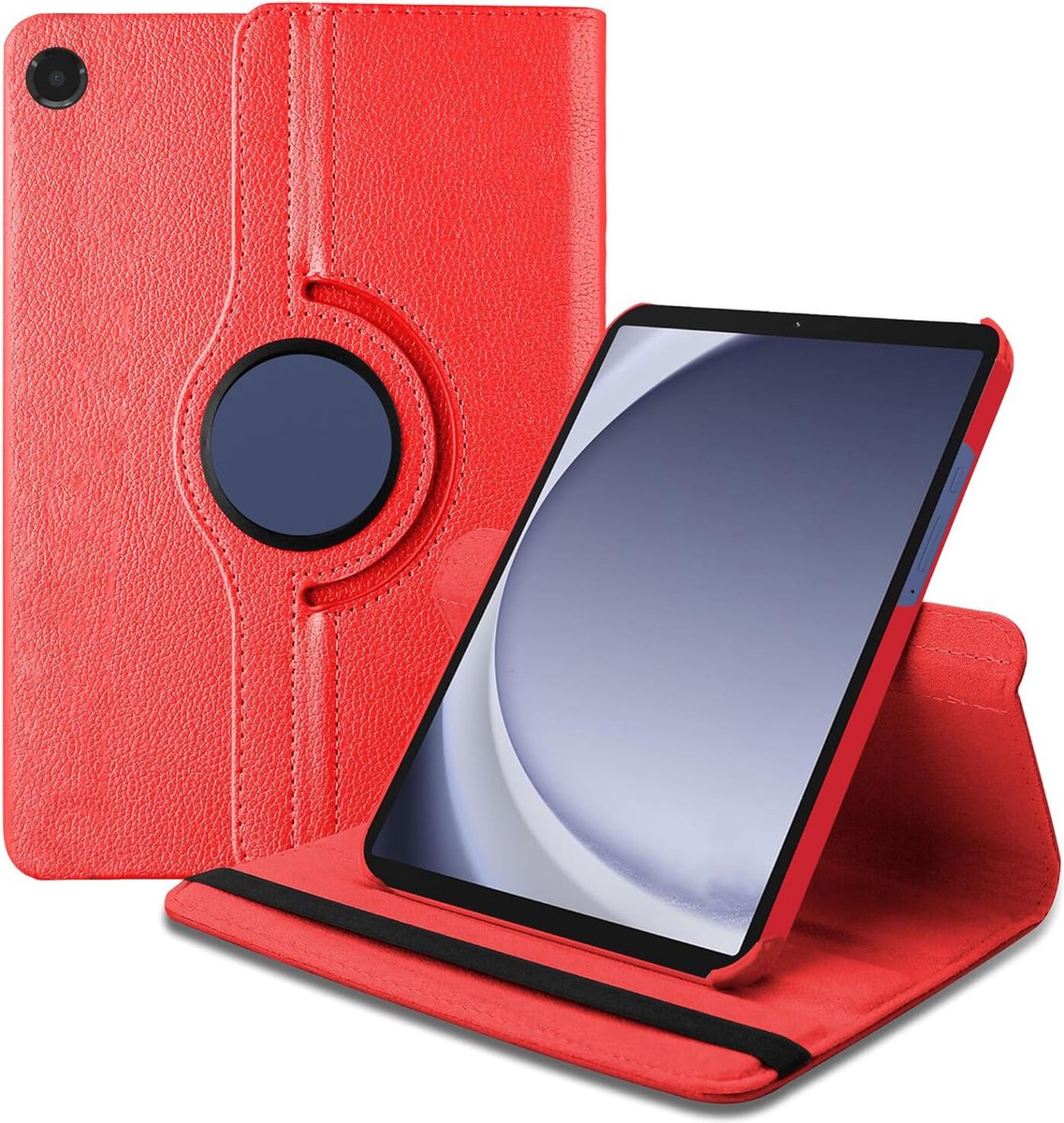 Book Cover Geschikt voor: Samsung Galaxy Tab A9 8.7 inch 2023 & Tab A11 (Model: SM-X110 / SM-X115 / SM-X117) Draaibaar Hoesje - Multi stand Case - Rood