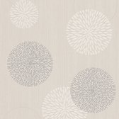 Grafisch behang Profhome 937912-GU vliesbehang gestructureerd met grafisch patroon mat beige zilver crèmewit 5,33 m2