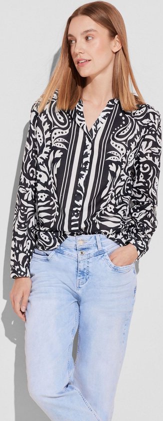 A344579 Printed splitneckblouse w g