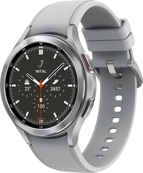 Samsung Galaxy Watch4 Classic - (roestvrij staal, LTE, 46 mm) - Zilver
