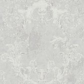 Papier peint baroque Profhome 376531-GU papier peint intissé légèrement texturé de style baroque blanc gris mat 5,33 m2