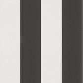 Papier peint à rayures Profhome 334213-GU papier peint intissé légèrement texturé à rayures noir et blanc mat 5,33 m2