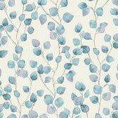 Natuur behang Profhome 370444-GU vliesbehang glad met natuur patroon mat blauw wit 5,33 m2