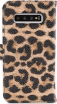 My Style Flex Wallet Telefoonhoesje geschikt voor Samsung Galaxy S10 Plus Hoesje Bookcase Portemonnee - Leopard