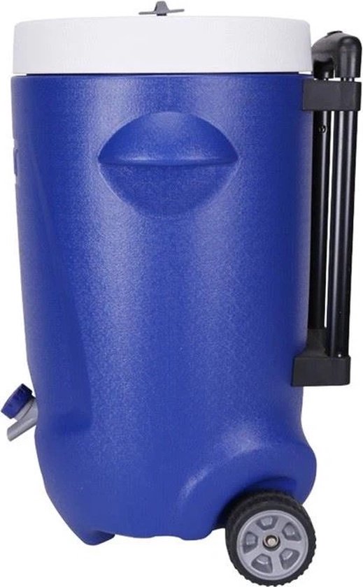 Steamy Cool 20 Roller - Geïsoleerde Drankdispenser / Drankkoeler met kraantje op wielen - 20 Liter - Blauw van Steamy — afbeelding 3