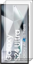Screenprotector geschikt voor Samsung Galaxy S24 Ultra - 2x Volledig Dekkend Glas Screen Protector