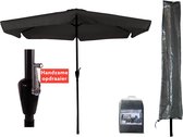 Parasol Gemini - 300 cm - Zwart + Housse de parasol Basic CUHOC