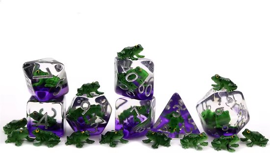 Grenouille - Set de dés en résine