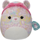 Squishmallows - Michaela Pink Rainbow Leopard W/Pink Headband 30cm Plush