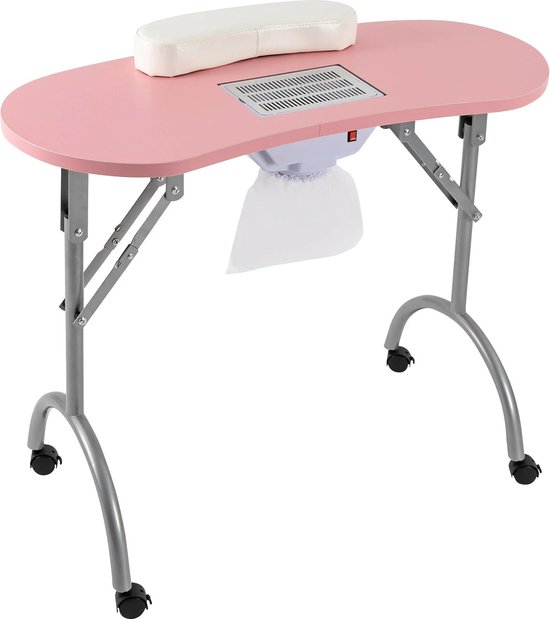 Table à ongles avec structure métallique, station de manucure, organisateur de r Table à ongles avec structure métallique, station de manucure, organisateur de r