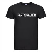 T-shirt Partycrasher | Festival | zwart | Maat M