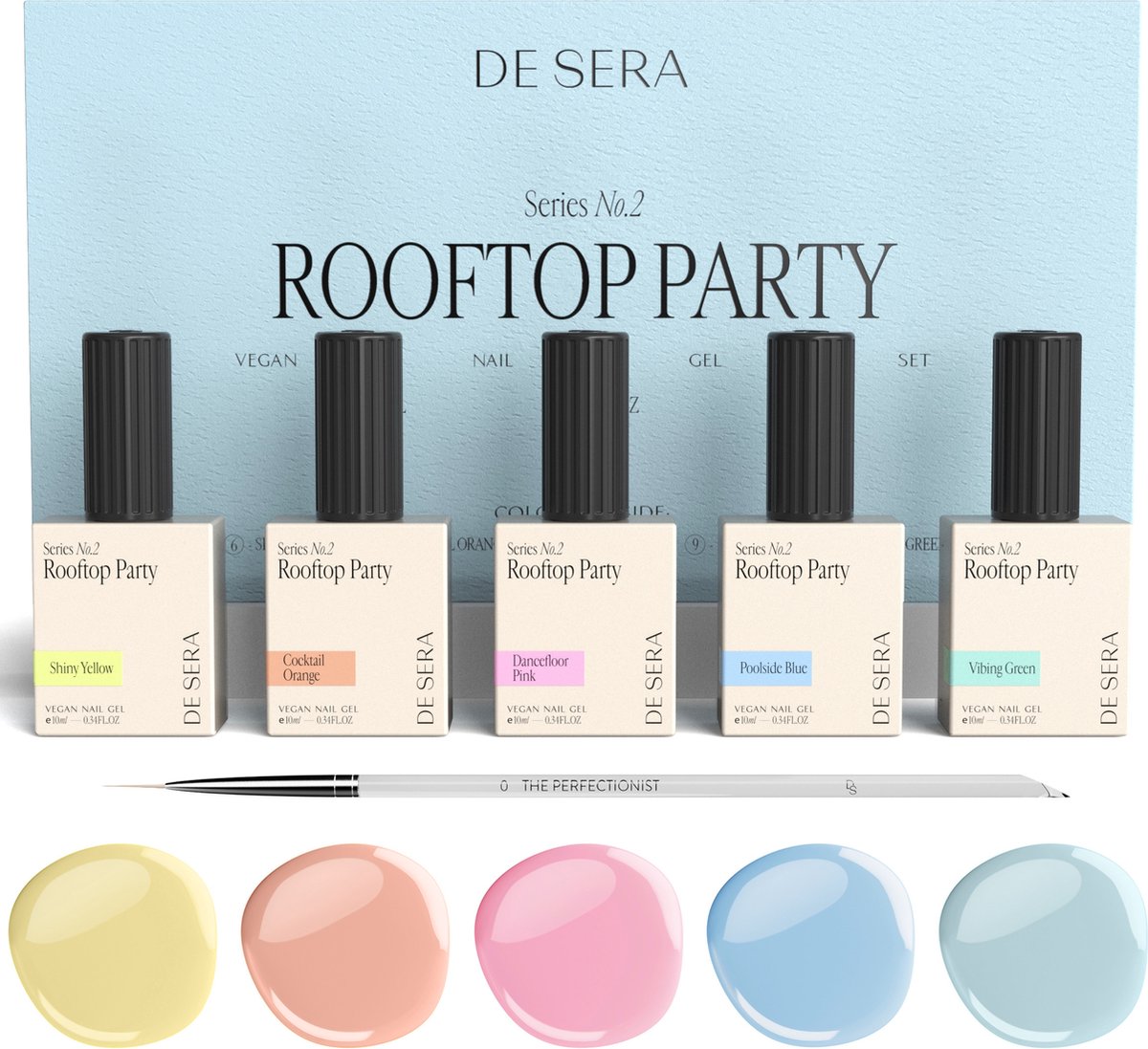 De Sera Gellak Set - Series No. 2 - Rooftop Party - Gel Nagellak Kleuren Set – Pastel - 10ML - De Sera