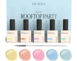 De Sera HEMA/TPO Vrije Gellak - Kleuren Set Pastel - 10ML - UV Gel Nagellak - Gelnagels Gel Lak - Gellac Nagels - Nagellakset Summer - Series No. 2 - Rooftop Party