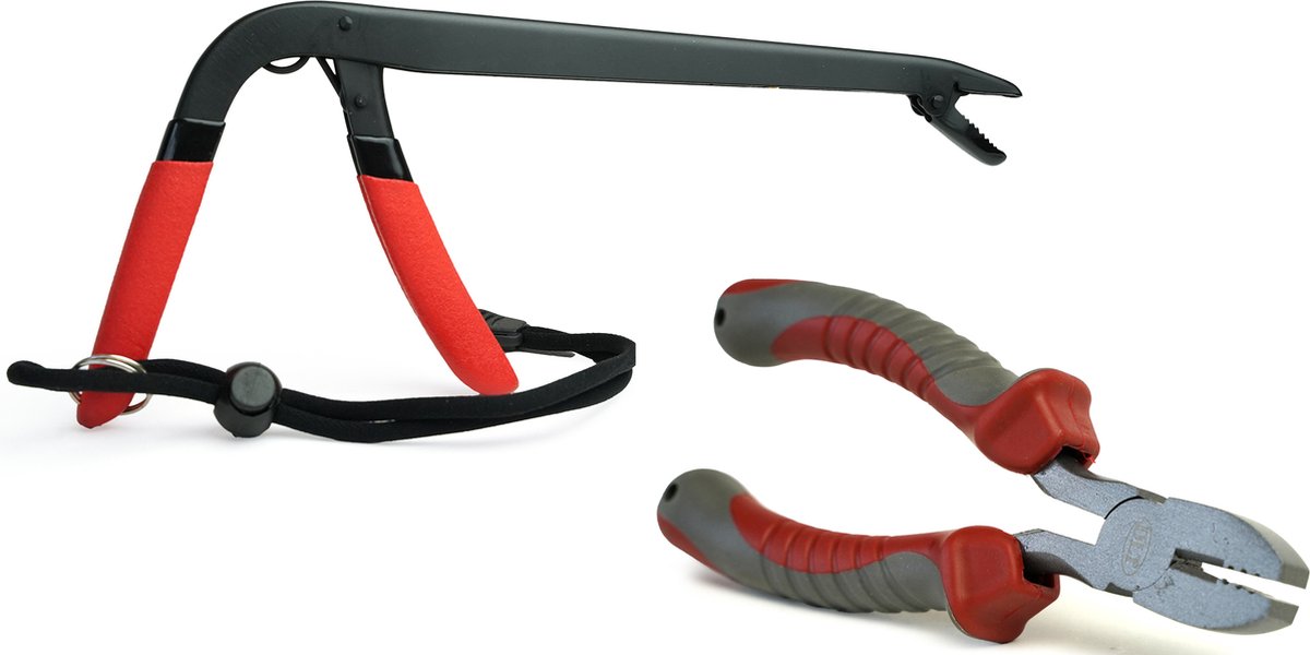 DLT Onthaaktangset 2-delig - High Carbon Hookout Tool - Crimping Plier Incl. Sleeves - Krimptang - Onthaaktang - Roofvissen - Roofvistang - Carbon Staal