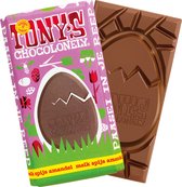 Tony's Chocolonely Melk Chocolade Reep Pasen - Spijs Nootjes Amandel - Paas Cadeau - Paascadeautjes voor Kinderen - Fairtrade Choclade - 180 gram