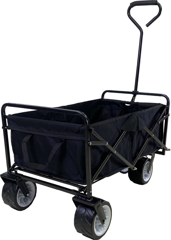 Bolderkar opvouwbare strandwagen - draaibare brede wielen - stevig frame - 75 kg belastbaar van Strandwalfjes — afbeelding 2