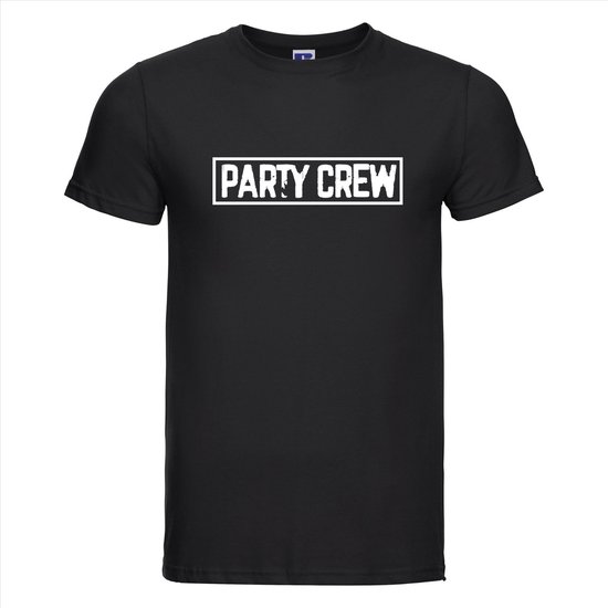 T-shirt Party crew | Festival | zwart | Maat XS