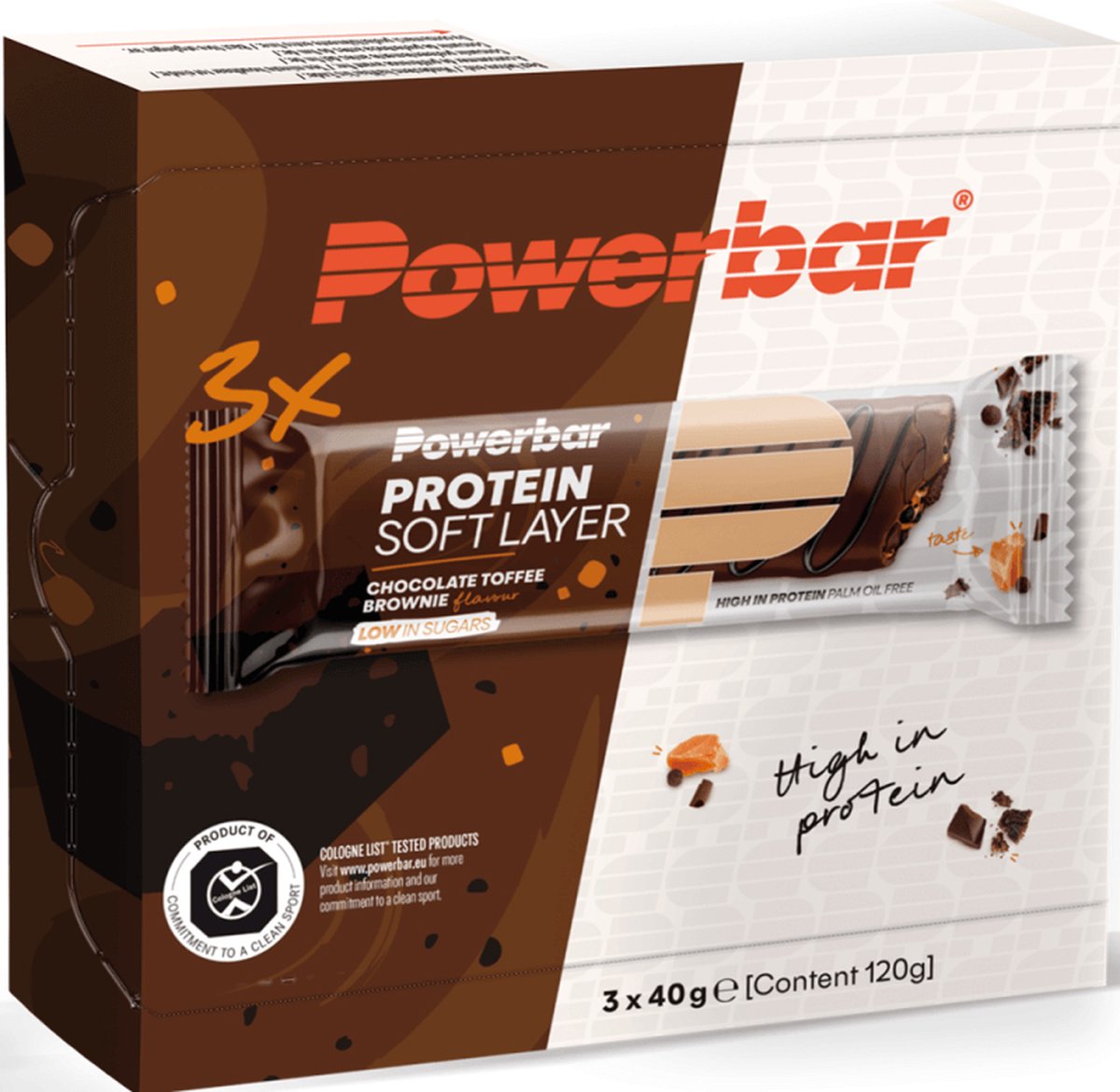Goedkoopste Protein Soft Layer Bar Multipack 10x(3x40g) Chocolate Toffee Brownie