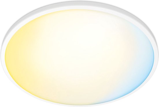 WiZ Plafondlamp SuperSlim Wit - Slimme LED-Verlichting - Warm- tot Koelwit Licht - Geïntegreerd LED - 22W - Wi-Fi